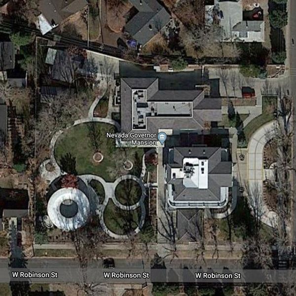 Variable satellite aerial image of a home for direct mail